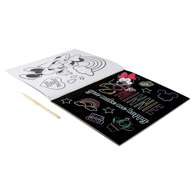 Livre d'art et de coloriage à gratter Minnie Mouse