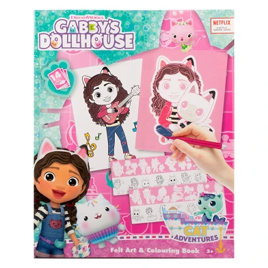 Livre d'art et de coloriage en feutre pour maison de poupée de Gabby