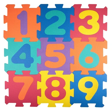 Spielmatten-Schaumstoff-Zahlen, 9 Stück.