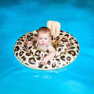 Swim Essentials Baby-Schwimmsitz Beige Leopard, 0-1 Jahre