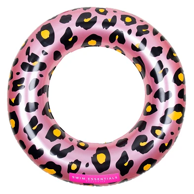 Swim Essentials Bouée de natation imprimé panthère or rose, 90 cm