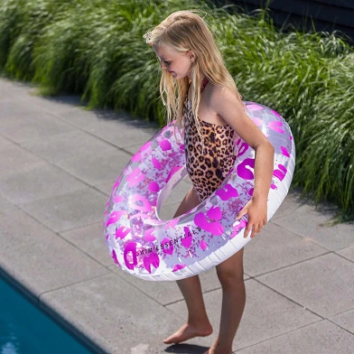 Swim Essentials Schwimmring Panther-Print Neon, 90 cm