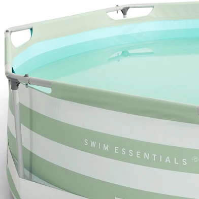 Swim Essentials Piscine ronde de luxe à rayures vertes