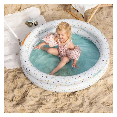 Swim Essentials Piscine pour bébé Terrazzo Blanc, 100 cm