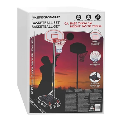 Dunlop Basketballkorb mit Ständer, 165-205 cm