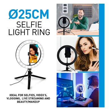 Selfie Lichtring 120 LED, 25cm