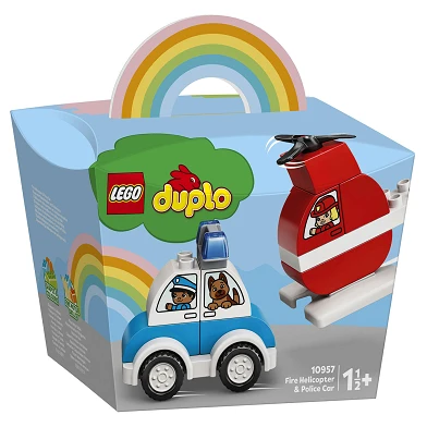 LEGO DUPLO 10957 Brandweerhelikopter en Politiewagen