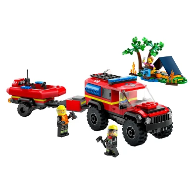 LEGO City 60412 Le camion de pompiers 4X4 avec bateau de sauvetage