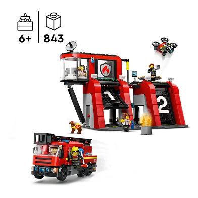 LEGO City 60414 Feuerwache und Feuerwehrauto