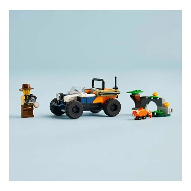 LEGO City 60424 Jungleonderzoekers: Rode Panda-Missie met Terreinwagen