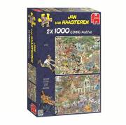 Jan van Haasteren Puzzle - 2in1 Safari & Sturm, 1000 Teile