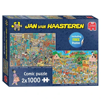 Puzzle Jan van Haasteren - Magasin de musique et couteaux de vacances, 1000 pcs.