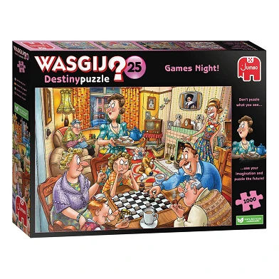 Puzzle Jumbo Wasgij Destiny 25 Game Night, 1000 pcs.