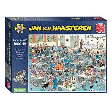 Puzzle Jan van Haasteren - Exposition féline, 1000 pcs.