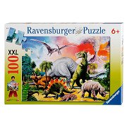 Dinosaurier Puzzle XXL, 100 Stück