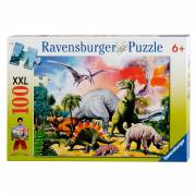 Dinosaurier-Puzzle XXL, 100 Teile