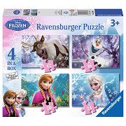 Puzzle La Reine des Neiges Disney - La Reine des Neiges, 4en1