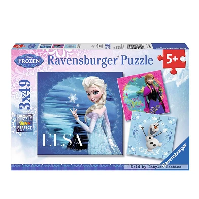 Disney Frozen Puzzle: Elsa, Anna & Olaf, 3x49st.