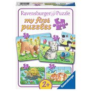 Puzzle d'animaux mignons, 4 en 1