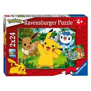 Ravensburger Puzzle - Pikachu und seine Freunde, 2x24st.
