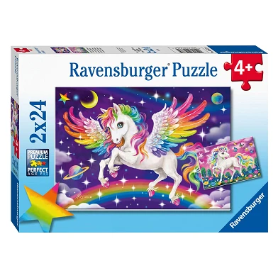 Ravensburger Puzzle Licorne et Pégase, 2x24pcs.
