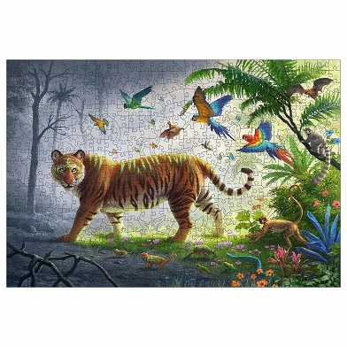 Ravensburger Holzpuzzle Tiger im Dschungel, 500 Teile.