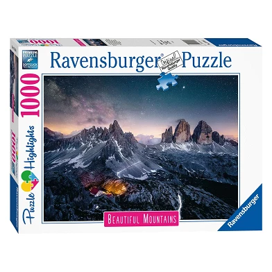 Ravensburger Puzzle Trois Zinnen, Dolomites, 1000 pièces.