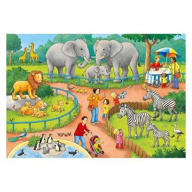 Ravensburger Puzzle Ein Tag im Zoo, 2x24tlg.