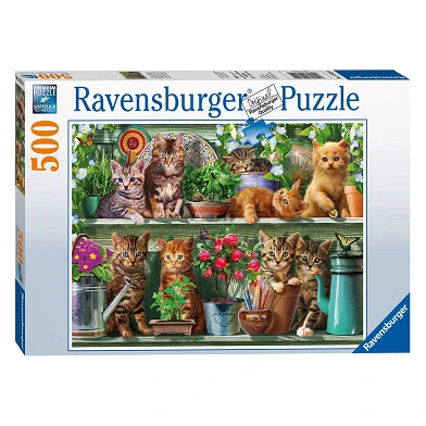 Ravensburger Puzzle Chatons dans le rack, 500 pièces.
