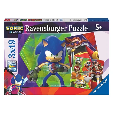 Puzzle Sonic Prime, 3x49 pièces.