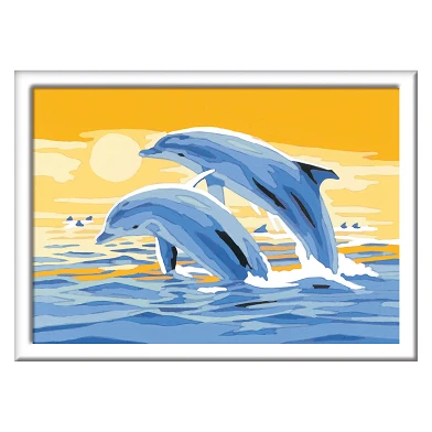 CreArt Malen nach Zahlen – Fröhliche Delfine