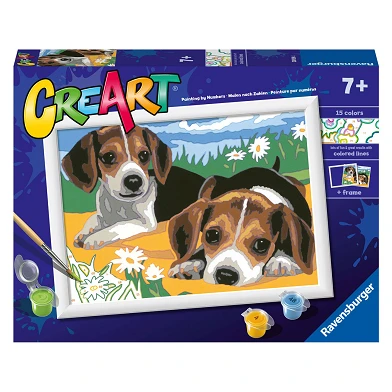CreArt Malen nach Zahlen – Beagle-Welpen