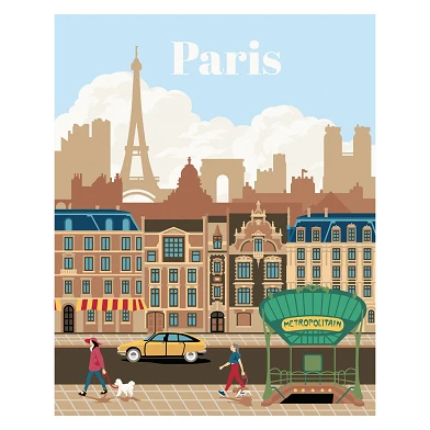 CreArt Malen nach Zahlen – Buntes Paris