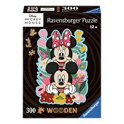 Houten Legpuzzel Mickey Mouse & Minnie Mouse, 300st.