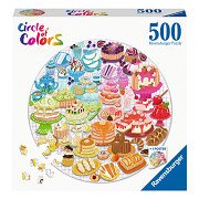 Legpuzzel Rond Circle of Colors Desserts Pastries, 500st.