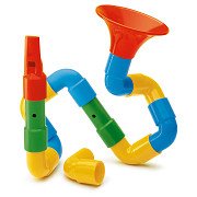 Quercetti Tubes Baukasten Saxophon, 16-tlg.