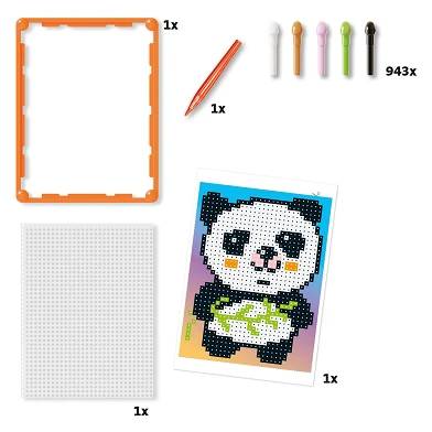 Quercetti Pixel Art Basic Panda, 946 pcs.