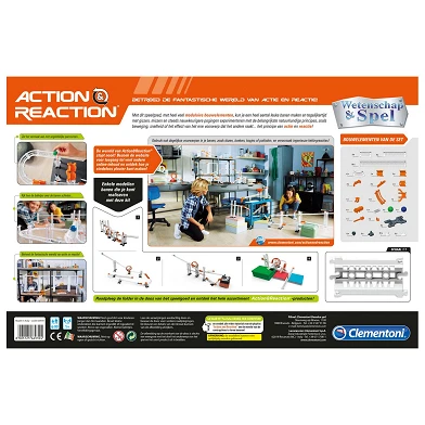 Clementoni Action & Reaction - Kit de démarrage, 50 pcs. Piste de marbre