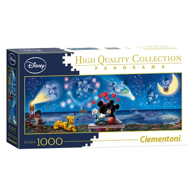 Clementoni Puzzle panoramique Mickey et Minnie, 1000 pièces.