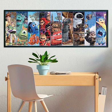 Clementoni Puzzle panoramique Disney Pixar, 1000 pièces.