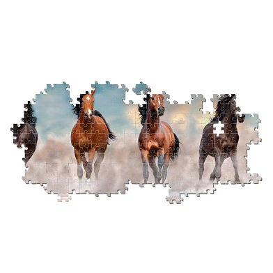 Clementoni Panorama-Puzzle Pferde, 1000 Teile.