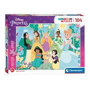 Clementoni Glitter Puzzle Disney Prinses, 104st.