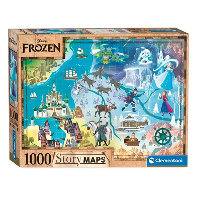 Clementoni World Map Puzzle Disney La Reine des Neiges, 1000st.