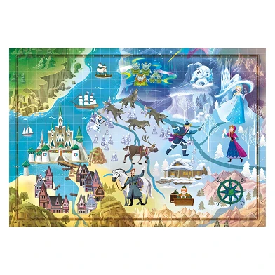 Clementoni World Map Puzzle Disney La Reine des Neiges, 1000st.