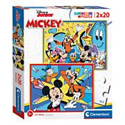 Clementoni Puzzle Mickey Mouse, 2x20tlg.