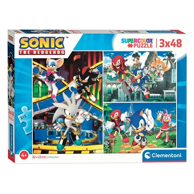 Clementoni Puzzle Sonic, 3x48st.