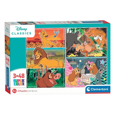 Clementoni Puzzle - Disney Classics, 3x48 Teile.