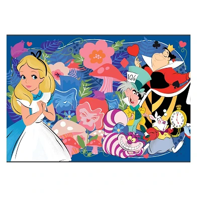 Puzzle Clementoni Disney - Alice au pays des merveilles, 104 pièces.
