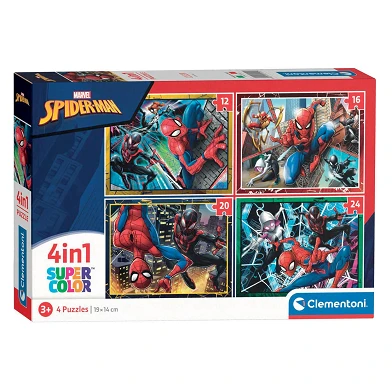 Clementoni Puzzles Marvel Spiderman, 4en1