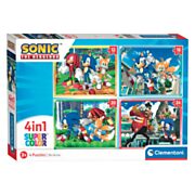 Clementoni Puzzels Sonic, 4in1